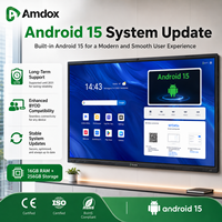 Amdox ES Ultra 65/75/86/98 Inch 4K All-in-One Digital Interactive Whiteboard Smart LCD Flat Panel Aluminum Alloy Frame 48MP AI