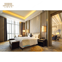 Ensemble de chambre d'hôtel de luxe moderne en bois massif, fabrication directe Foshan, mobilier 5 étoiles pour appartement, garantie 5 ans