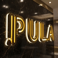 Panneau d'enseigne LED extérieur IP65 durable, exclusif transfrontalier, de haute qualité, résistant à la rouille, pour murs de fond d'hôtel et façades de clubs haut de gamme