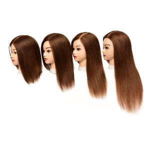 Tête <span class=keywords><strong>de</strong></span> mannequin professionnelle pour coiffeuse, vente directe d'usine, avec cheveux humains (mélange <span class=keywords><strong>de</strong></span> cheveux) pour la pratique <span class=keywords><strong>de</strong></span> la coupe <span class=keywords><strong>de</strong></span> cheveux - Product Image 6