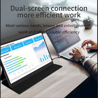 Monitor portabel 15.6 inci layar sentuh Monitor ganda dengan Speaker terlaris