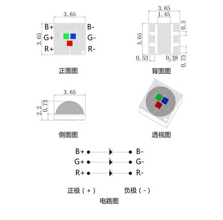 大功率3W RGB 3535发光二极管陶瓷三色发光二极管陶瓷支架1- 3W贴片3535发光二极管RGB发光二极管灯| Alibaba.com