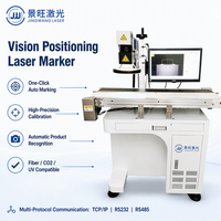Machine de marquage laser par vision à positionnement automatique CCD pour pièces métalliques en lots mixtes, précision de cinq microns, directement de l'usine