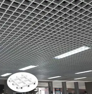 Système de plafond à cellules ouvertes en aluminium 2023, plafond à grille triangulaire en métal pour la décoration intérieure