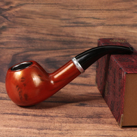 Eliao Offre Spéciale spécial réutilisable Type courbé Portable Tabac court Pipe à fumer en résine Pipes à fumée en résine pour homme