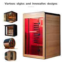 Salle de sauna infrarouge à spectre complet, thérapie par lumière rouge, spa intérieur, sauna de luxe pour la relaxation à domicile