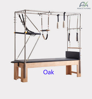 Mesa de Trapecio Pilates Cadillac de Madera de Roble de Grado Clínico para Fisioterapia, Descompresión Espinal y Recuperación Postural, Equipo de Yoga