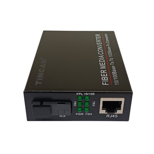 Tincam 25km 10 100Mbps 1 * SC + 1 * RJ45 cổng SM sợi đơn FTTH sợi Quang Phương tiện truyền thông chuyển đổi sợi quang thu phát - Product Image 6