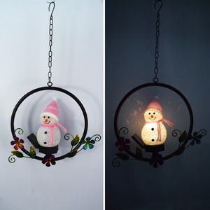 Luz Solar Colgante con Forma de Muñeco de Nieve, Decoración de Jardín para Exteriores, Adorno Navideño Impermeable con Energía Solar - Product Image 3