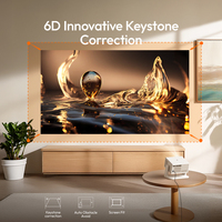 Nouveauté 2025 : Mini projecteur intelligent Pico, support réglable, mise au point automatique, haute luminosité, vidéo 4K, projecteur LED portable