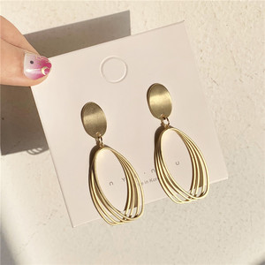 Khuyên Tai Trang Sức Mạ Vàng 18K Có Móc Cài Thiết Kế Thời Trang Cho Nữ - Product Image 4