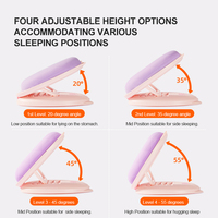 Oreiller de voyage pliable pour enfants Mideer MD1238 - Mousse violette, tissu doux en mousse à mémoire de forme pour enfants, avec fermeture à pression