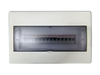 Armoire électrique encastrée basse tension pour intérieur, à couvercle transparent, 10-66 circuits, simple/double/triple couche, en ABS/métal
