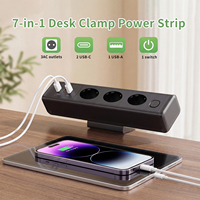 Stop Kontak Meja 65W USB-C PD Pengisian Cepat 3 Stop Kontak AC 2 Port USB-C Bahan Aluminium Alloy Universal Colokan EU