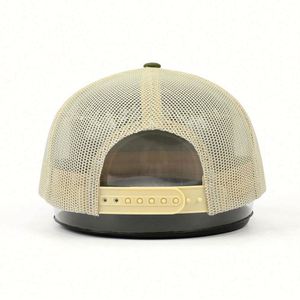 Gorra Trucker Juvenil con Malla Trasera y Visera Ligeramente Curvada, Fabricada en China por OEM, Parche Tejido Personalizado, Gorra Trucker Verde Transpirable - Product Image 4