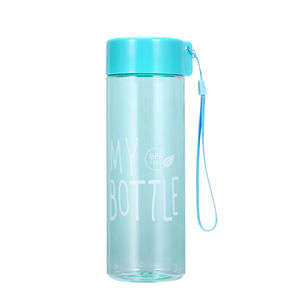Water Bottle Plastic 500ml300ml Reusable Portable Sports Cup With Nylon Strap For Outdoor Use - Product Image 2