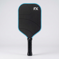 Raquette de pickleball personnalisée FX en fibre de carbone, noyau en nid d'abeille, sans bordure, épaisseur 16 mm, OEM/ODM avec logo et design personnalisés
