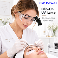 Lampe UV à clipser pour extensions de cils, lampe de polymérisation UV portable 5W, nouveaux outils pour extensions de cils, lumière de polymérisation rapide 1-2s avec pédale