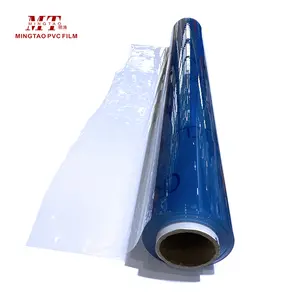 Rouleau de Film PVC Super transparent, livraison gratuite, couleur bleue, doux