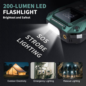 Gonfleur de pneus portable et démarreur de saut combinés, 160 PSI, 10000 mAh, pour vélo, moto, kit compact, vente en gros, multifonction - Product Image 5