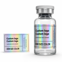 Autocollants holographiques personnalisés, étiquettes en vinyle imperméables pour flacons en verre de laboratoire de 3 ml, 5 ml, 10 ml