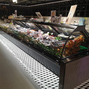 Vitrine commerciale de haute qualité vitrine de viande refroidie par air à température unique comptoir de Service <span class=keywords><strong>charcuterie</strong></span> élégante - Product Image 1