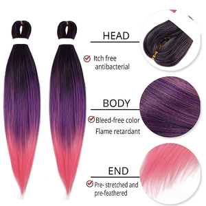 ผมถักเปียสังเคราะห์แบบยืดสำเร็จรูปสำหรับขายส่ง ผมถักเปียแบบยืดสำเร็จรูป - Product Image 2