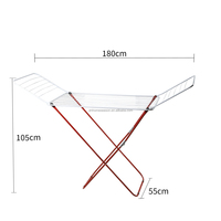 SY moderne Simple métal pliable étendoir peu encombrant sol debout cintre pour vêtements couettes chaussures balcon aile
