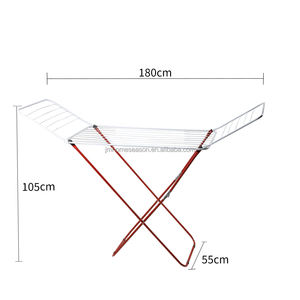 Sy Moderne Eenvoudige Metalen Opvouwbare Droogrek Ruimtebesparende Vloer Staande Kleerhanger Voor Kleding Quilts Schoenen Balkon Vleugel - Product Image 3