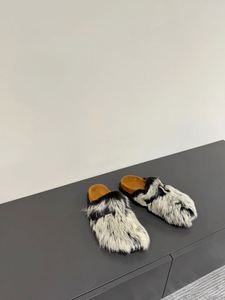 Chaussures plates décontractées de luxe JiuZhou pour femmes, en crin de cheval de haute qualité, semelle souple, antidérapantes, légères et anti-odeur, tendance - Product Image 4