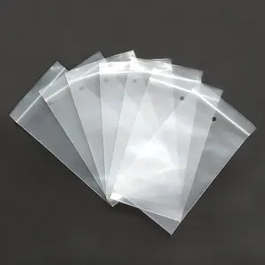 Sacchetti di imballaggio con chiusura a zip in LDPE/HDPE trasparente con stampa all'ingrosso personalizzata sacchetto a chiusura lampo in plastica trasparente