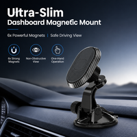 Support magnétique universel pour téléphone de voiture, fixation par ventouse sur tableau de bord, rotatif à 360°, multi-angle, multifonction, plastique + métal, auto