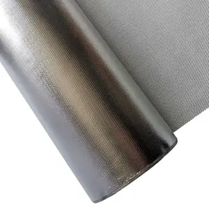 Lapisan Kaca Tidak Ada Tenunan Kain Api Dua Sisi Aluminium Foil Dilapisi Karet Kain Fiberglass dari Pabrik Cina