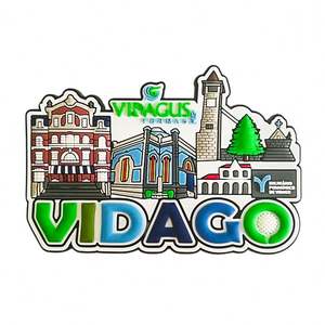 Aimants de réfrigérateur en PVC souple 2D/3D personnalisables en gros – Souvenirs touristiques en caoutchouc - Product Image 1