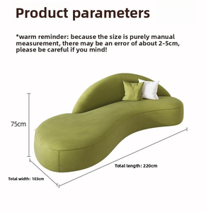 El área de descanso del sofá de forma irregular sirve para tiendas de ropa y salones de belleza para mujeres negras que ofrecen un sofá de lujo informal - Product Image 2