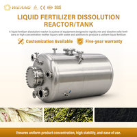 Cuve de mélange et de dissolution d'engrais liquide en acier inoxydable sur mesure de 1000L à 5000L avec agitateur
