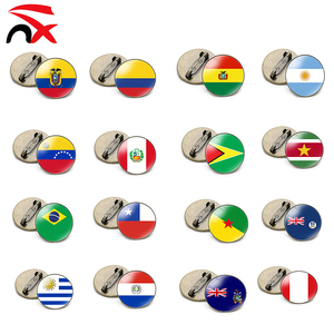Équateur, Colombie, Venezuela, Pérou, Brésil, Chili, Uruguay, Paraguay, Argentine, <span class=keywords><strong>Bolivie</strong></span>, Guyane, Suriname, Guinée-Francière, Écusson drapeau - Product Image 1