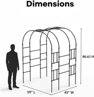 Arcos Modernos y Minimalistas para Exteriores, Arcos de Hierro para Jardín o Patio, para Bodas