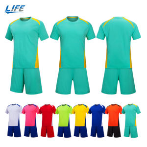 Maillot de football d'été uni et respirant pour le parc, personnalisable avec logo, numéro et nom, pour équipe nationale, coupe courte - Product Image 1