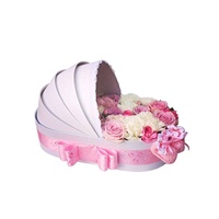 Vente en gros de boîtes cadeaux à fleurs pour bouquets d'arrangements boîte à fleurs berceau pour bébé coffrets cadeaux pour bébé boîte à fleurs pour nouveau-né