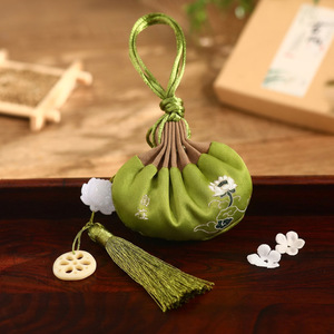 Sachets parfumés impériaux pour le Festival des Bateaux-Dragons (sachets vides), sachets remplis de lavande et d'armoise, pendentifs portables, style antique - Product Image 2