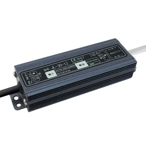 Alimentation LED 12V 30W IP67 Driver extérieur étanche, adaptateur de transformateur 12V 2.5A pour projet d'ordinateur LED utilisation en extérieur