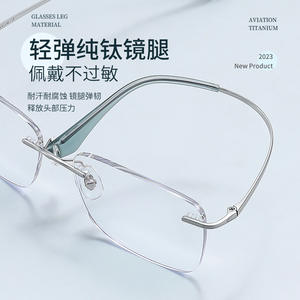 Monture de lunettes carrée en titane Sven 71203, monture complète légère, unisexe, verres en plastique, origine Danyang - Product Image 3