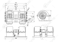 Moteur de soufflerie 182 9384 21396111 4045621464516 8EW 351 044-641 pour RENAULT MASTER NISSAN INTERSTAR