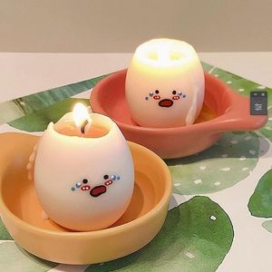 Eco-Friendly Beeswax Cute <strong>Egg</strong>-Shaped Art <strong>Candles</strong> for Baby Shower Decoration - Product Image 1