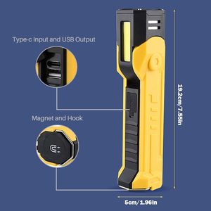 Có Thể Sạc Lại Từ LED Làm Việc Ánh Sáng Cho Khẩn Cấp Ngoài Trời Di Động Đa Chức Năng Siêu Sáng Cắm Trại COB Đèn Pin <span class=keywords><strong>Torch</strong></span> - Product Image 6