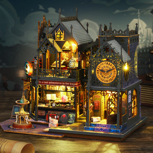 Kit de construction 3D en <span class=keywords><strong>bois</strong></span> DIY, modèle de château démoniaque <span class=keywords><strong>creux</strong></span>, maison de poupée, idéal pour les cadeaux d'anniversaire pour enfants et adultes - Product Image 4