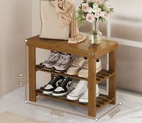 Armoire à chaussures d'intérieur en bois massif avec banc de porte anti-poussière pour enfants pour changer de chaussures pour la cuisine