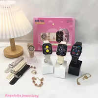 Montre connectée de luxe A68plus 2025 avec collier, boucles d'oreilles, bracelet et bague A58 A68 A89 Plus Combo A68plus A58plus pour femmes
