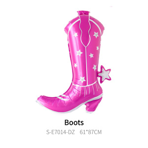 CYmylar Global Western Cowboy Boot Foil <strong>Balloon</strong> Pink <strong>Brown</strong> Mylar <strong>Balloon</strong> for Cowgirl Birthday Bachelorette Party Decor - Product Image 2